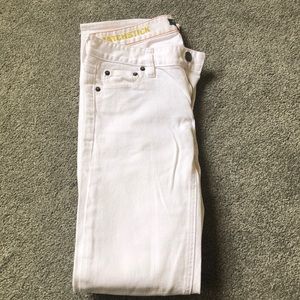 J Crew white matchstick jeans